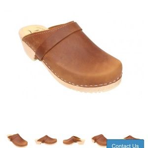Lotta from Stockholm classic brown oiled clog